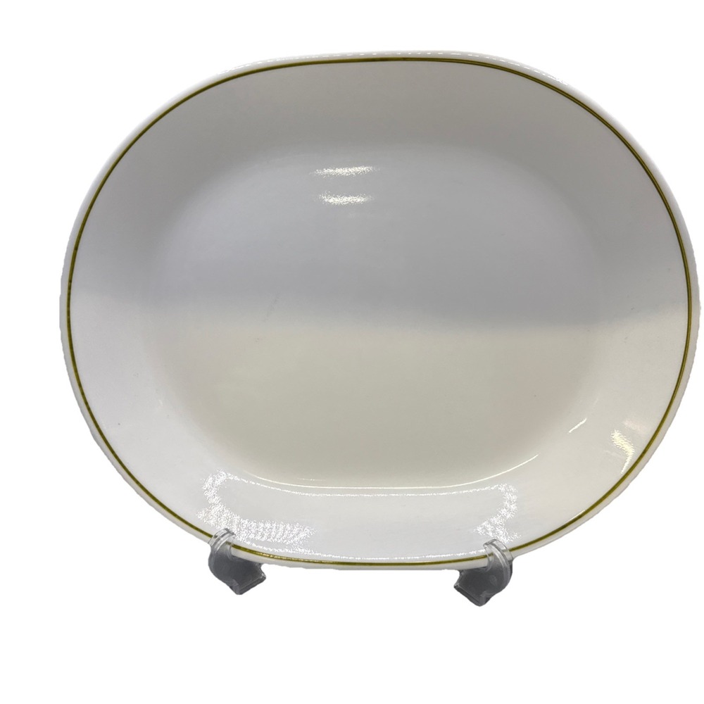 Corelle Green Band on White Serving‎ Platter